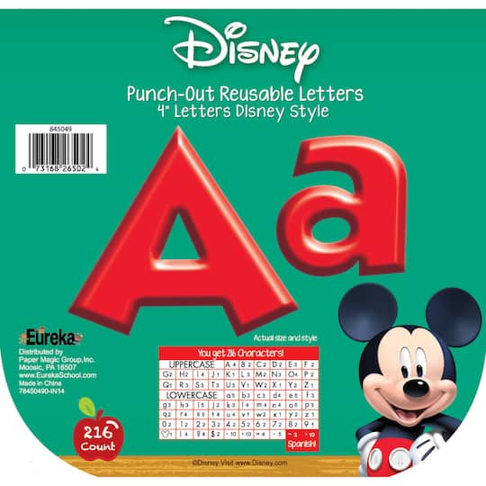 Mickey Mouse Clubhouse&#xAE; 4&#x22; Red Punch Out Reusable Letters